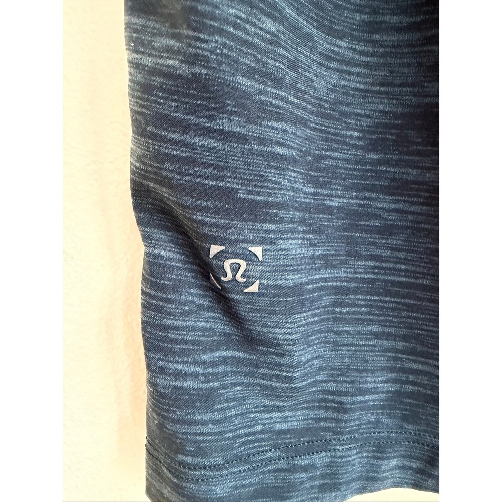 Lululemon Mens T.H.E. Short 9" Navy Blue Space Dye Athletic Training Shorts Sz L - Picture 3 of 9